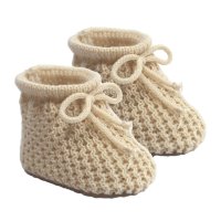 S401-COF: Coffee Acrylic Bootees w/Lace